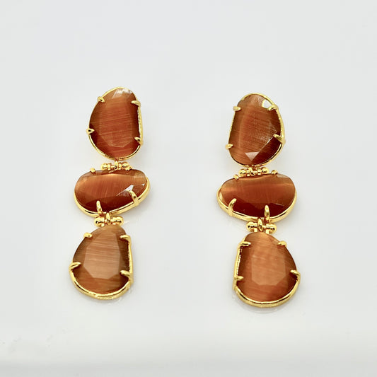 Orange Drop Earrings