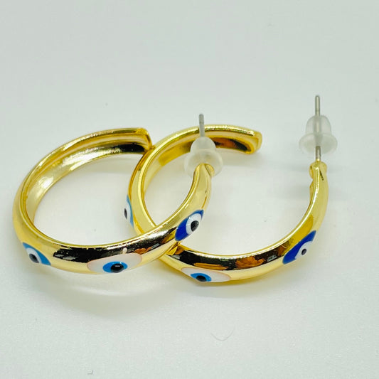 Evil Eye Hoop Earrings