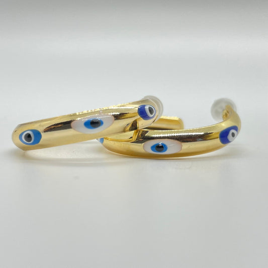 Evil Eye Hoop Earrings