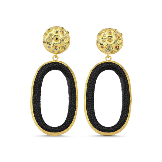 Eli Black Earrings