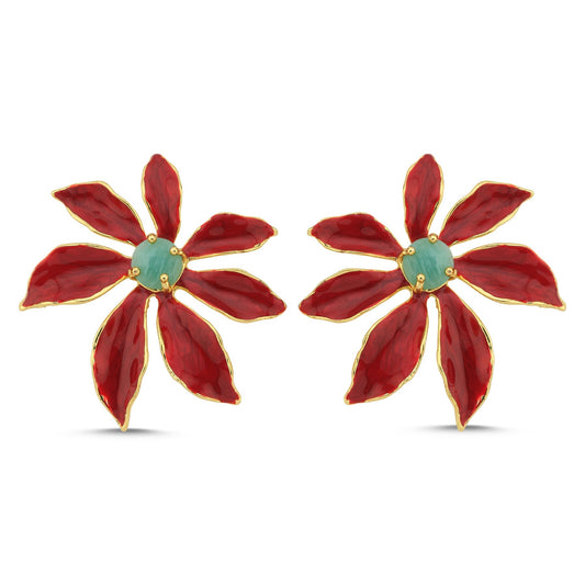 Flora Magenta Earrings