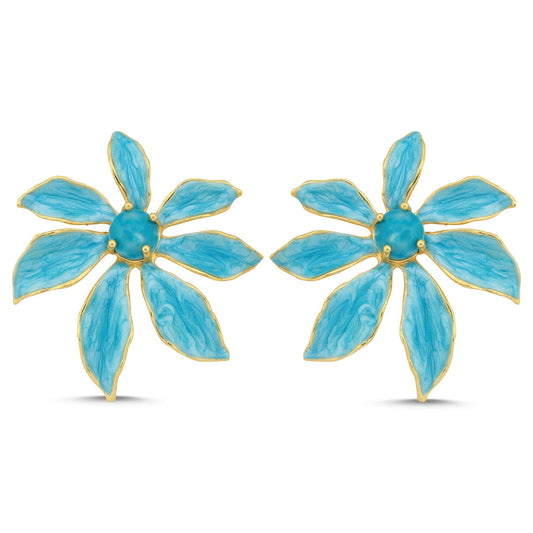 Flora Sky Blue Earrings