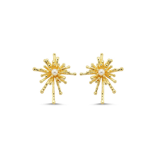 Starburst pearl earrings - Earrings