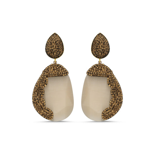 Nude drop earrings - Earrings