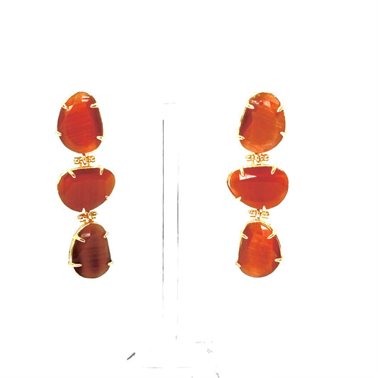 Orange Drop Earrings