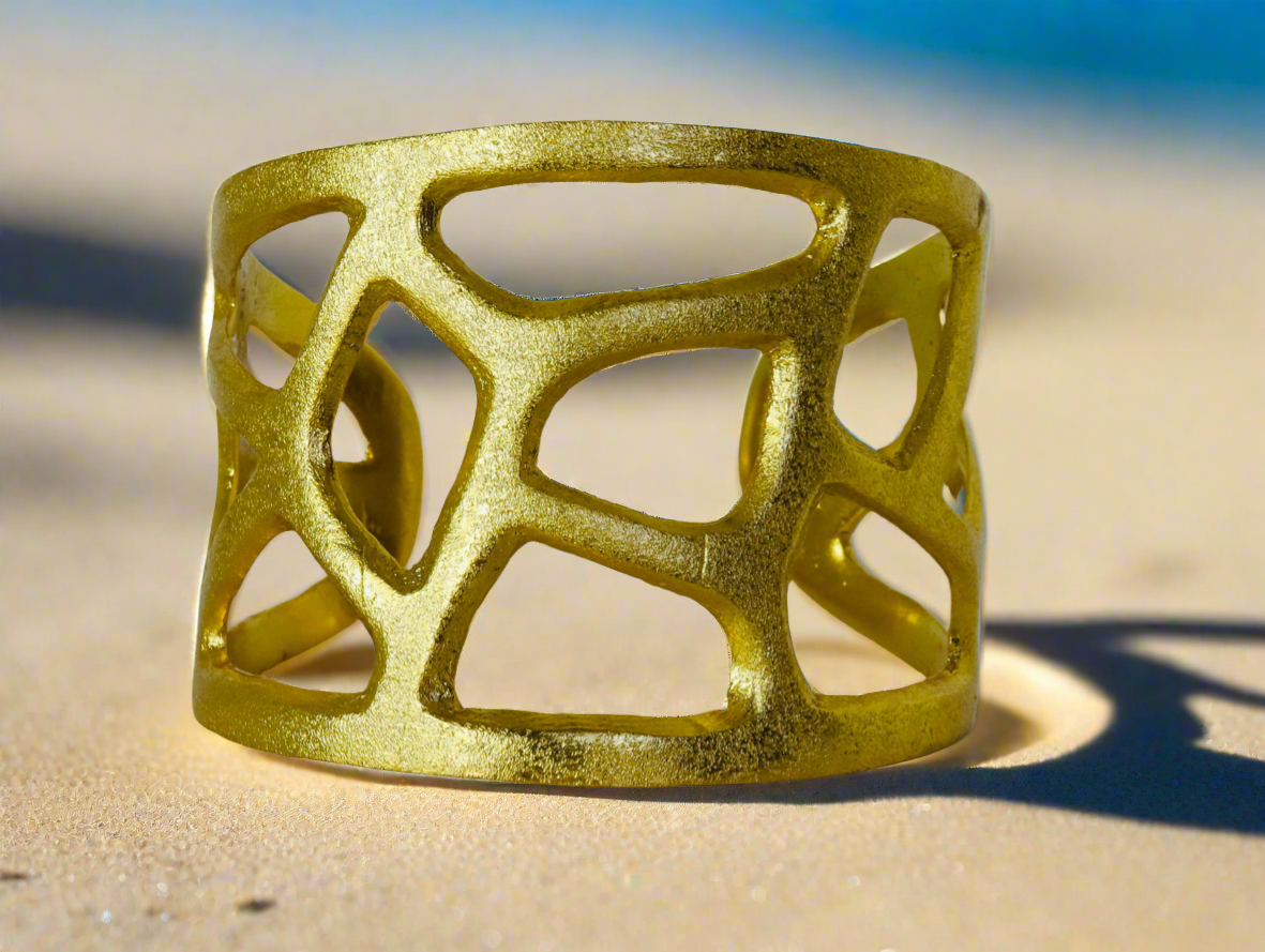 Geometric Gold Plated Bracelet