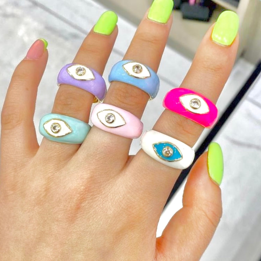 Eye Enamel Rings