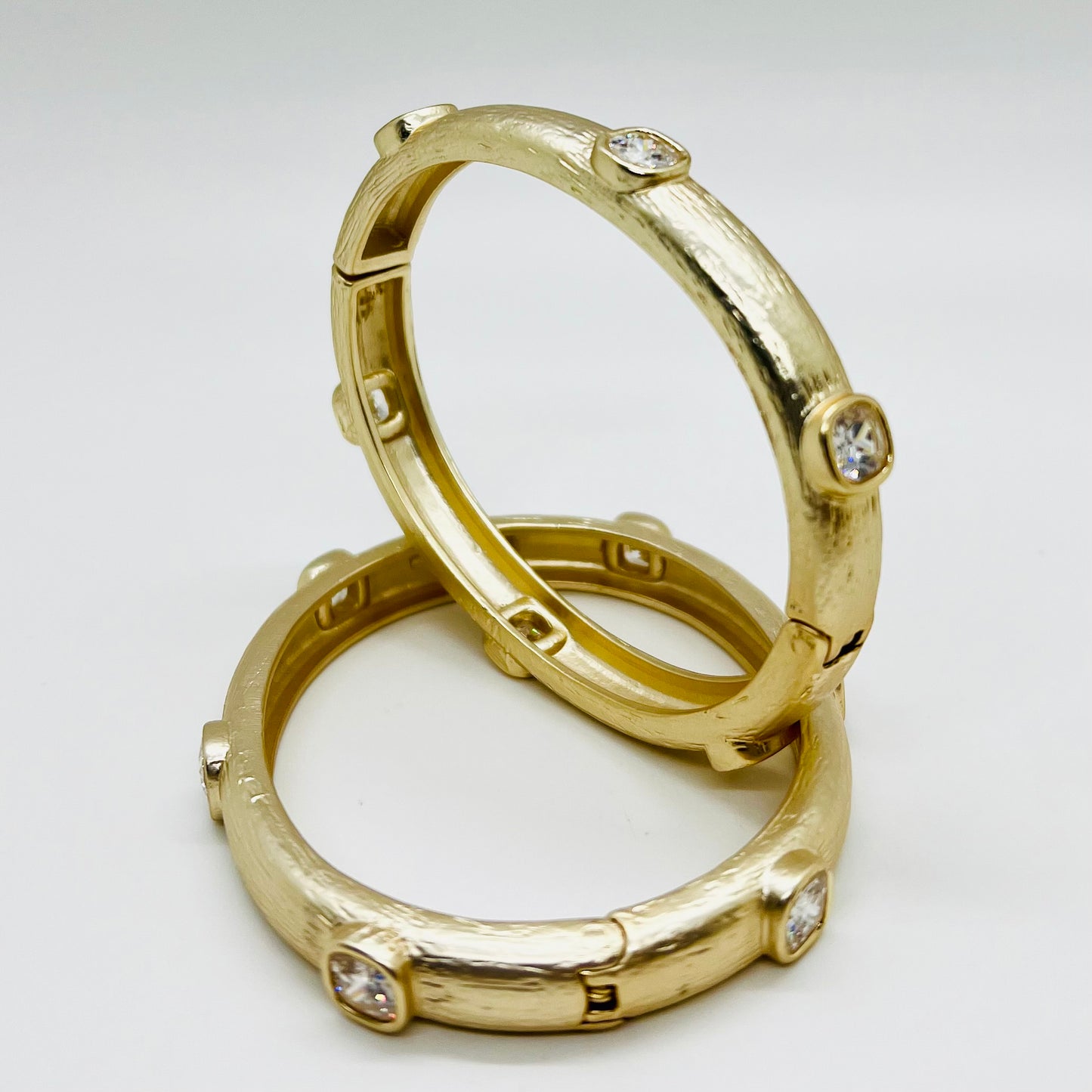 Matte Gold Plated Bangle Bracelet