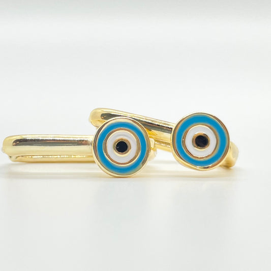 Evil Eye Huggie Earrings