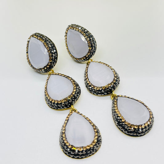 Pearly Tier Drop Earrings