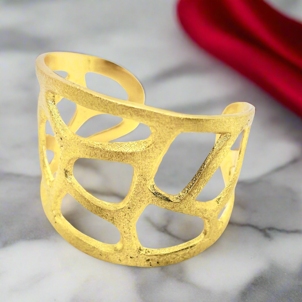 Geometric Gold Plated Bracelet