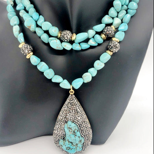 Turquoise Beaded Necklace