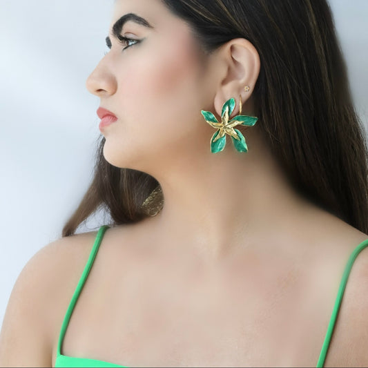 Bloom Green Earrings