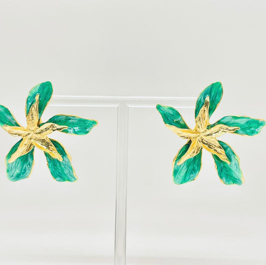 Bloom Green Earrings