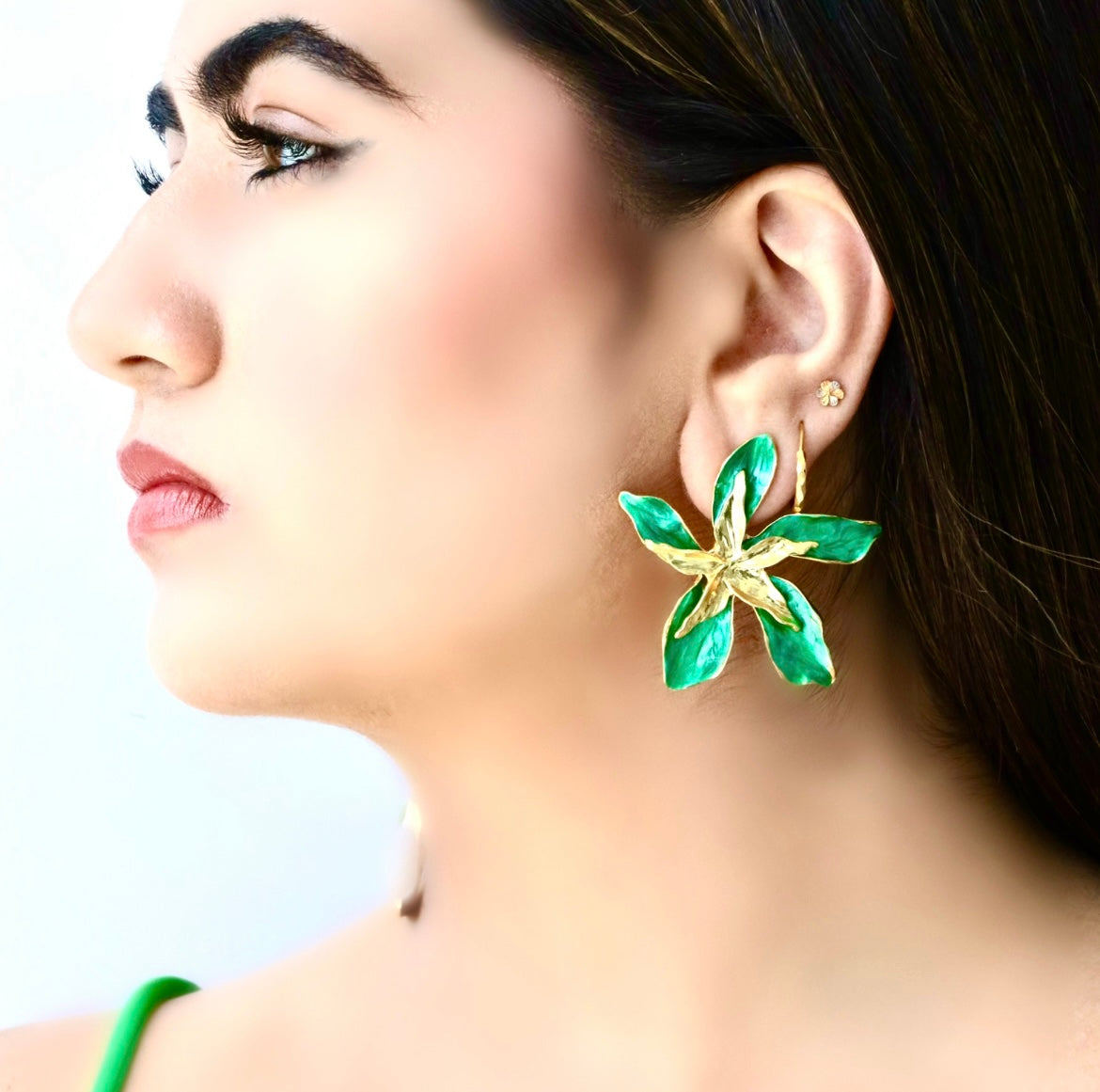 Bloom Green Earrings