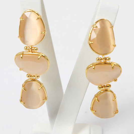 Peach Drop Earrings