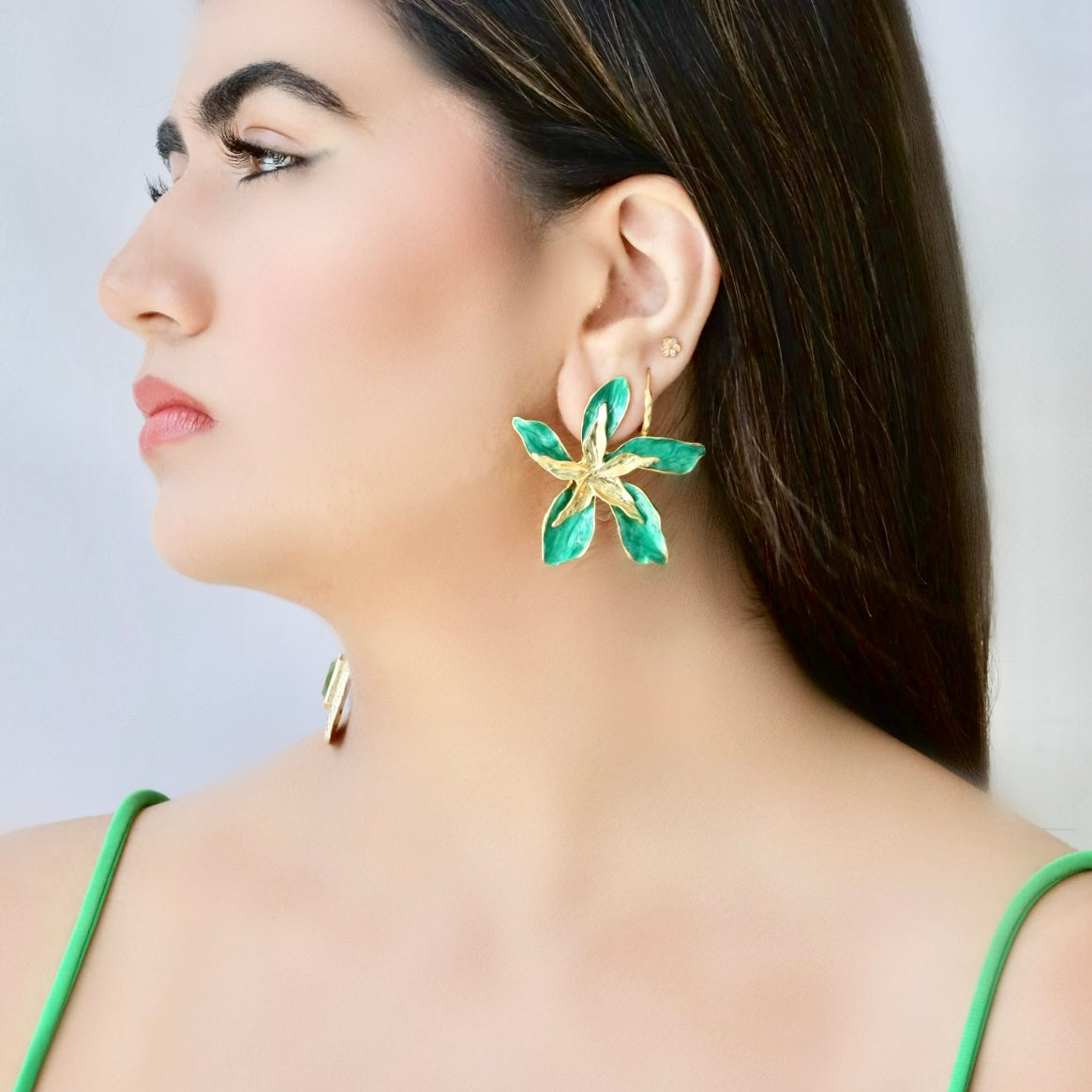 Bloom Green Earrings