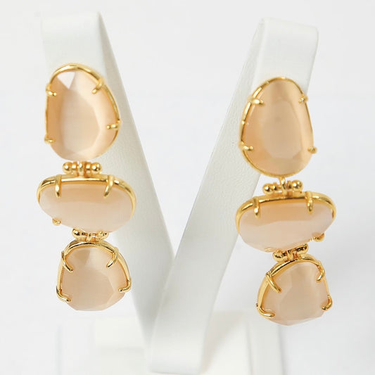 Peach Drop Earrings