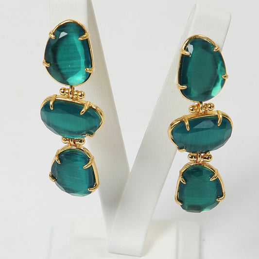 Green Drop Earrings