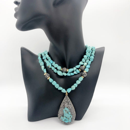 Turquoise Beaded Necklace