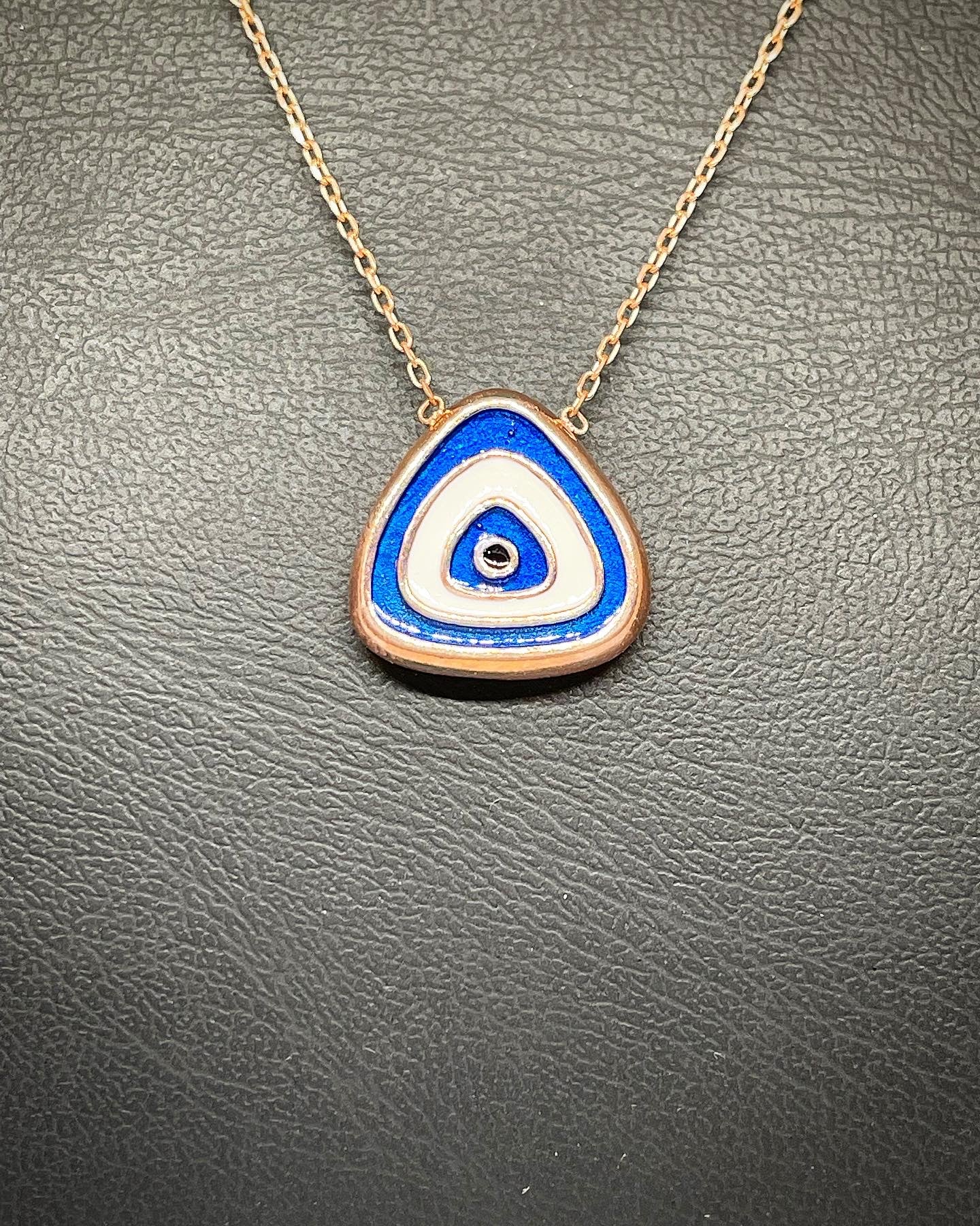 925 Silver Enamel Necklace