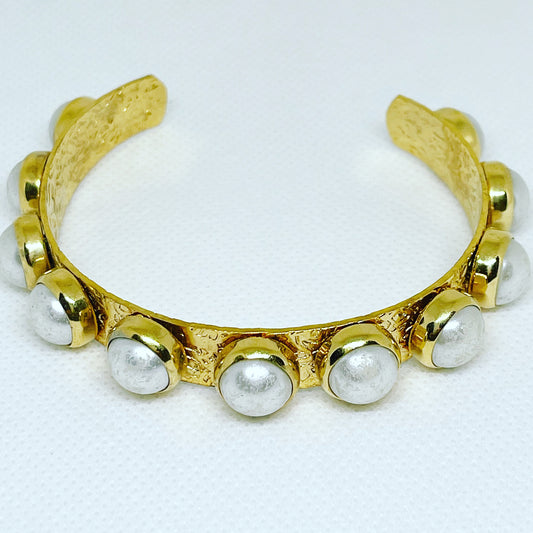 Pearl Dot Cuff Bracelet