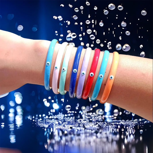 Rainbow Enamel Cuff Bracelets